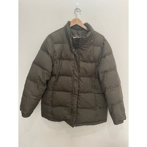 WindRiver Womens Puffer Jacket Olive Green Size XL Down Filled